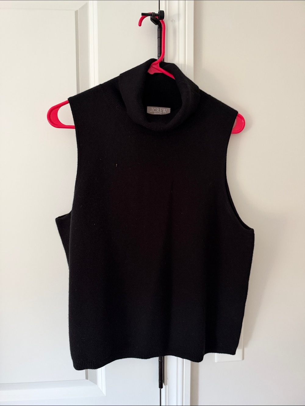 J. Crew Black Sleeveless Cowl Neck Sweater Vest